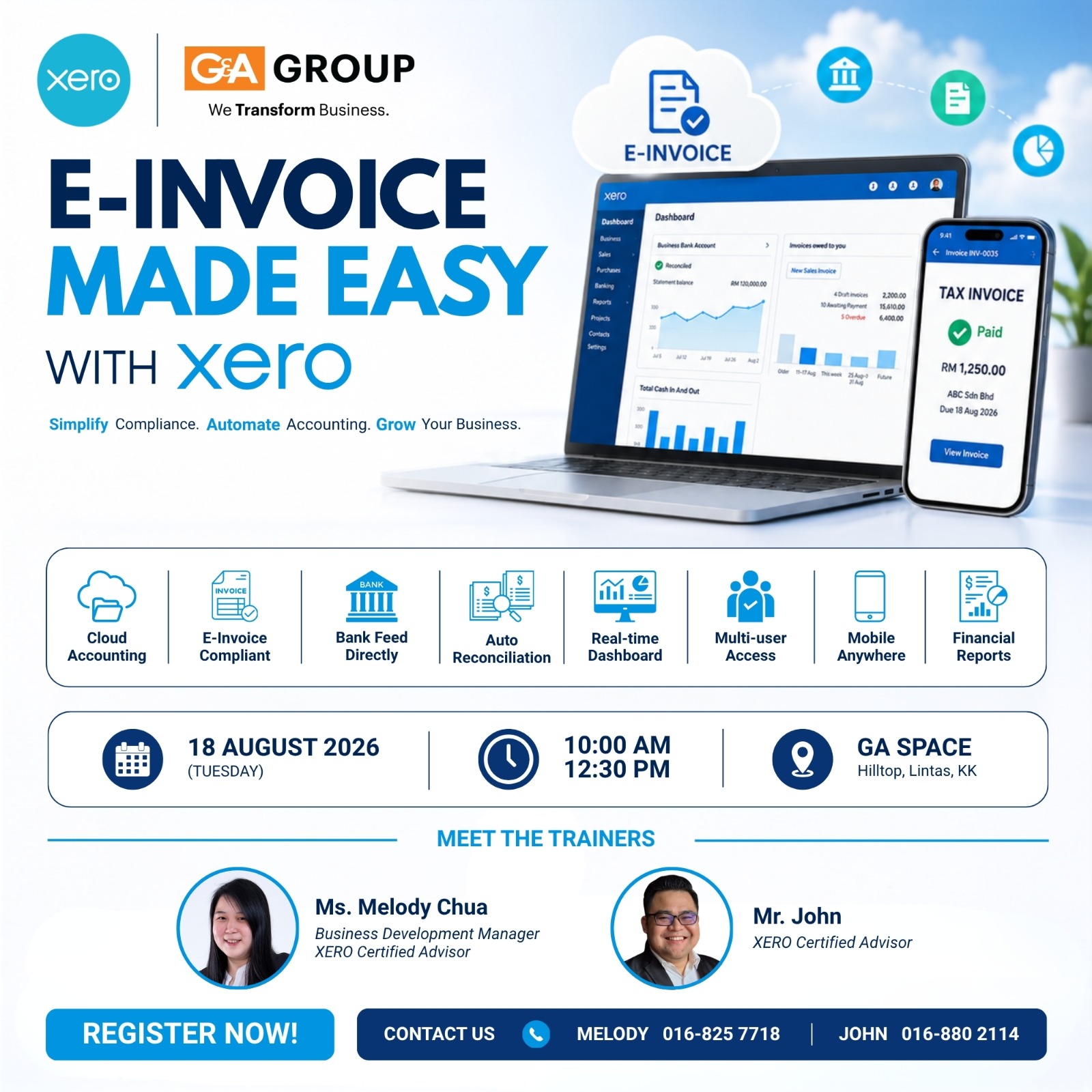 18 Aug E-Inv XERO